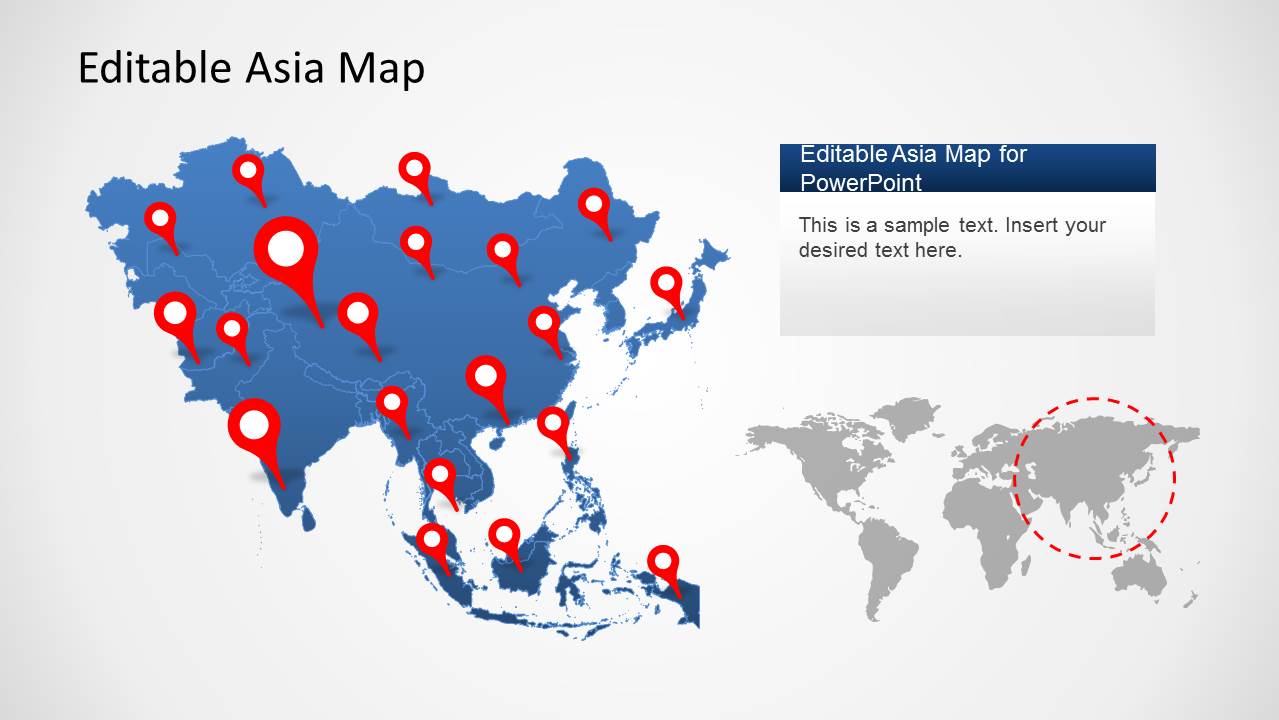 PowerPoint Map of Asia