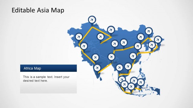 Editable Asia Map PowerPoint Template