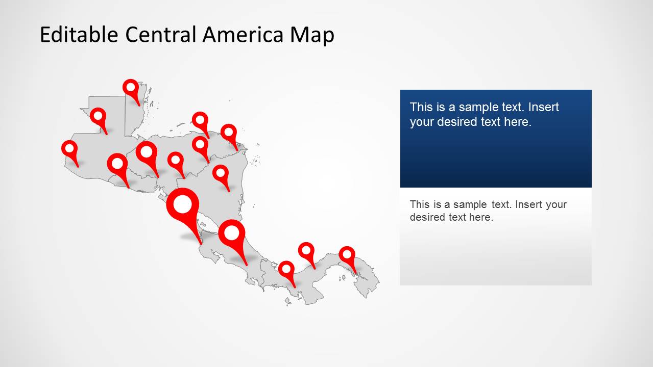 Central America Map Template for PowerPoint - SlideModel