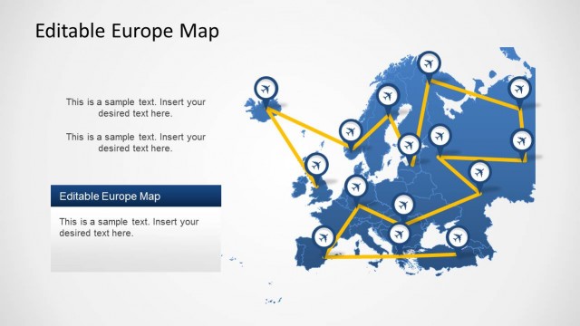 Editable Europe Map PowerPoint Template