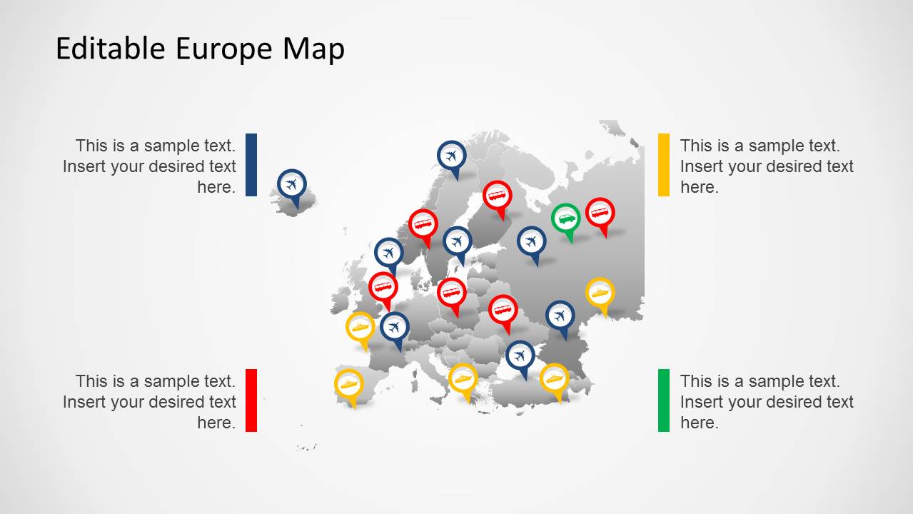 Editable PowerPoint Europe Map