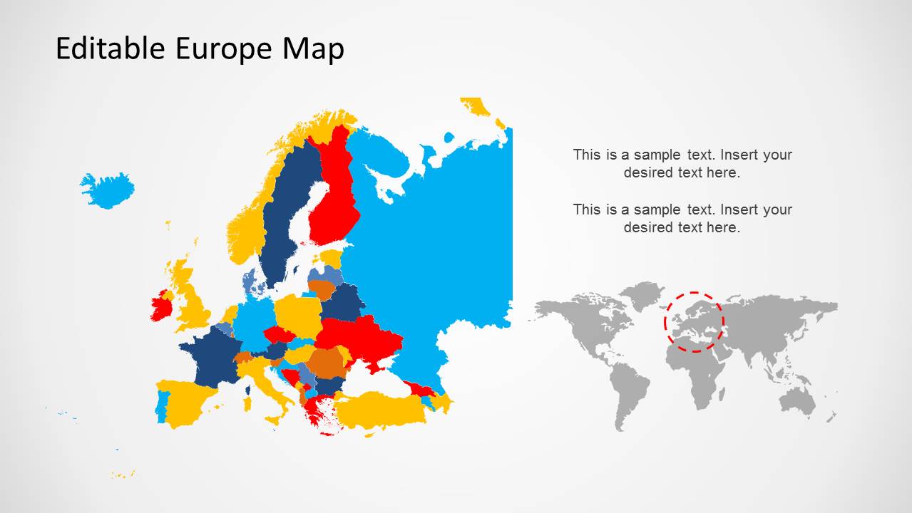 Europe PowerPoint Template with Countries