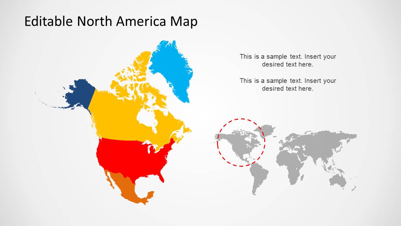 North America Map Template For Powerpoint Slidemodel