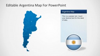 Editable Map of Argentina for PowerPoint