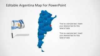 Argentina Map & Flag for PowerPoint