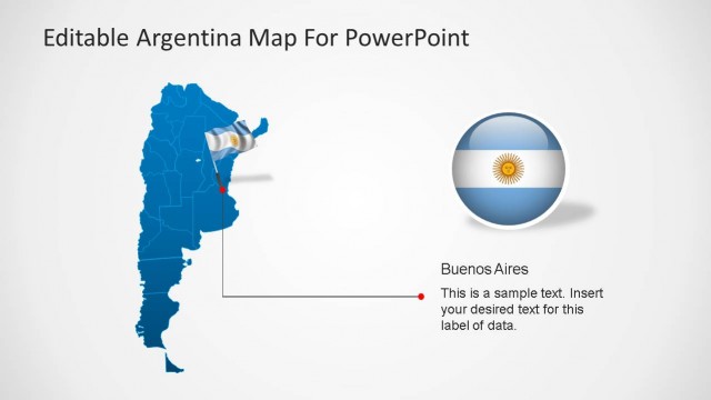 Argentina Map PPT Template with Flag