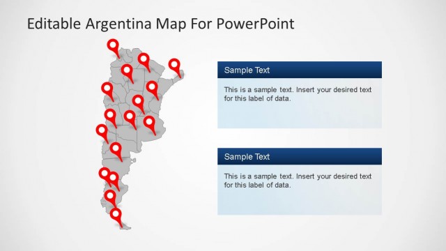 Argentine Republic Political Outline PowerPoint Map