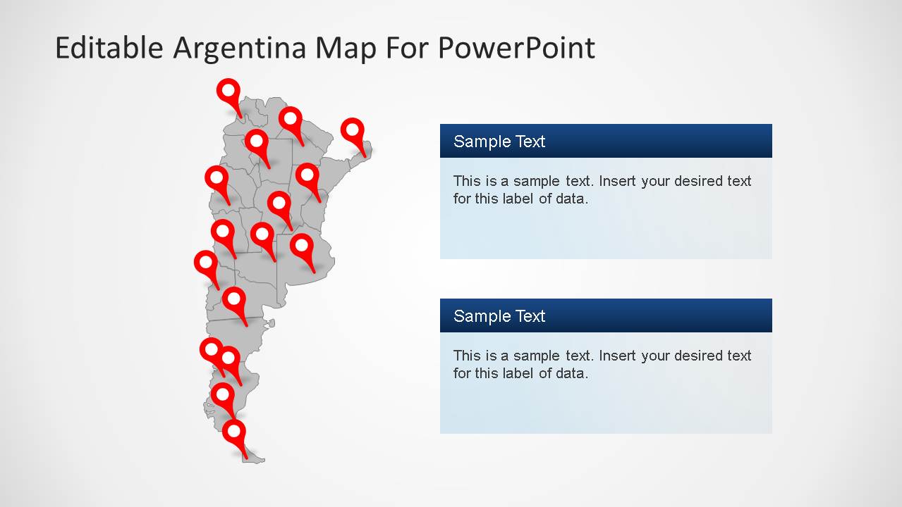 Argentina Map Template for PowerPoint - SlideModel