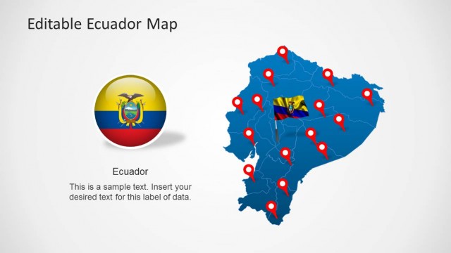 Ecuador Map Template for PowerPoint