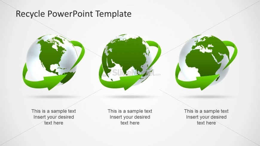 Green Earth Clipart Design for PowerPoint x3