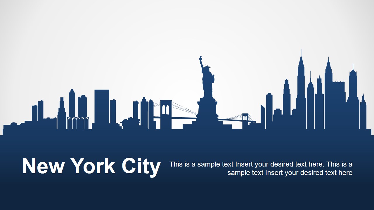 PowerPoint Silhouette Layout of New York