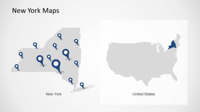 Editable New York Map for PowerPoint
