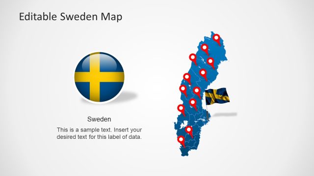 Sweden Map Template for PowerPoint