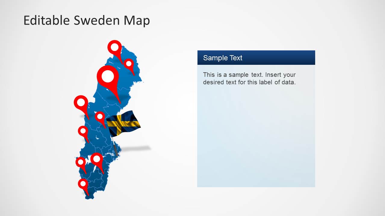 Sweden Map Template For PowerPoint - SlideModel