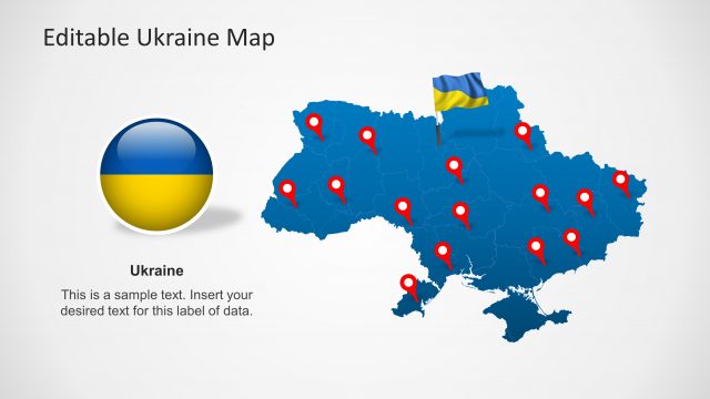Ukraine Map Template for PowerPoint
