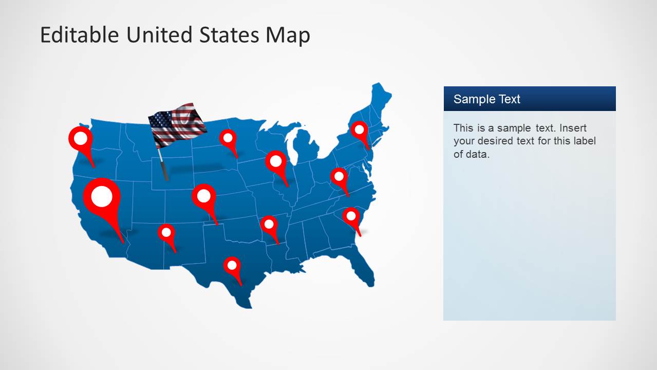 United States Map Template for PowerPoint - SlideModel