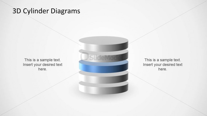 3D Cylinder Diagram Multi-Level for PowerPoint