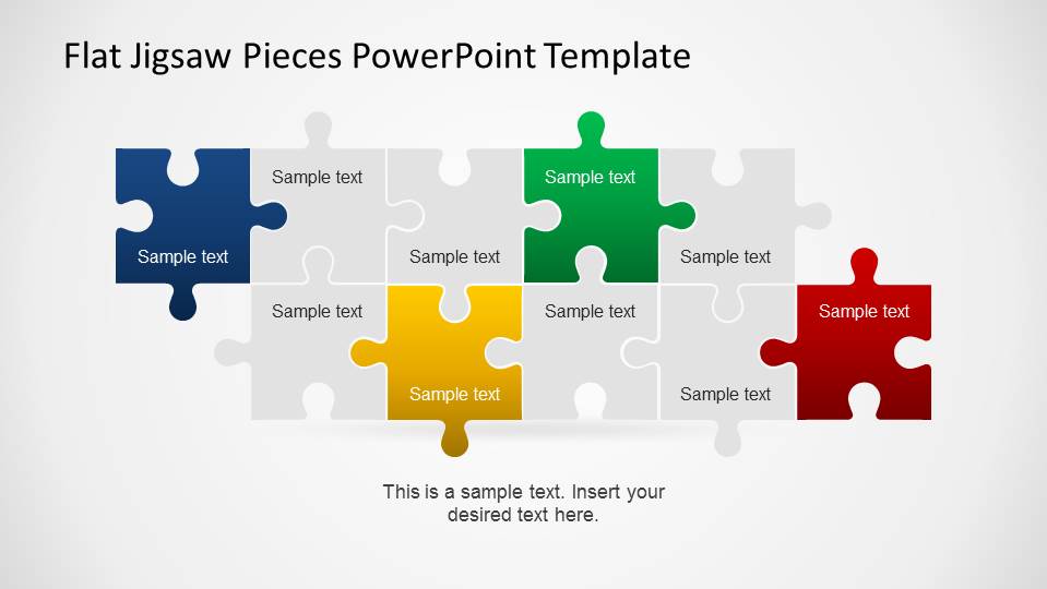 card Mansion Harbor Editable Flat Jigsaw Pieces PowerPoint Template - SlideModel