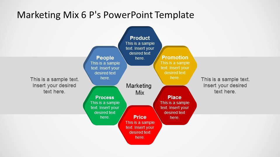 Marketing Mix Hexagonal PowerPoint Diagram 