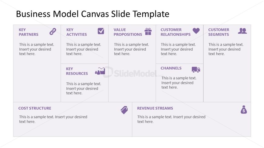 Creative Business Model Canvas Slide Template