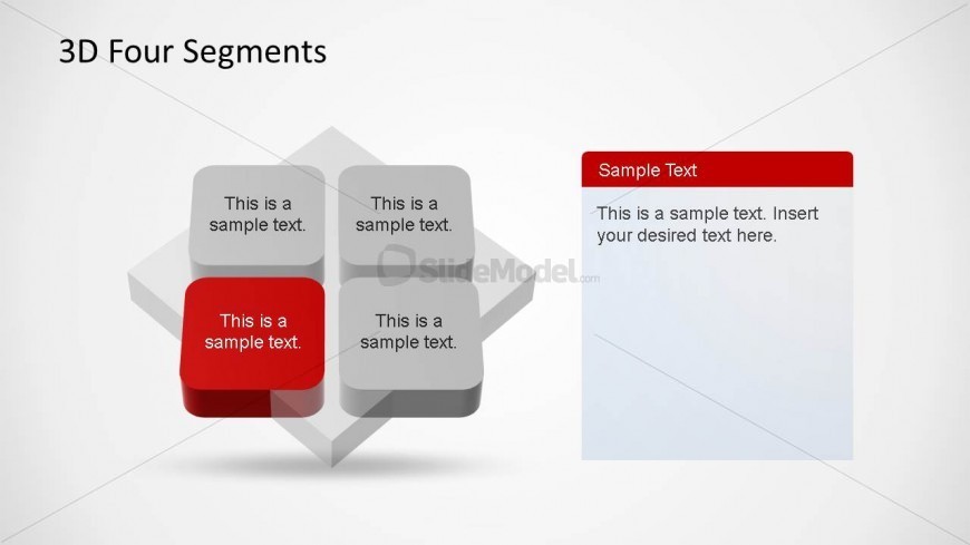 Perspective 3D Quadrant Diagram for PowerPoint