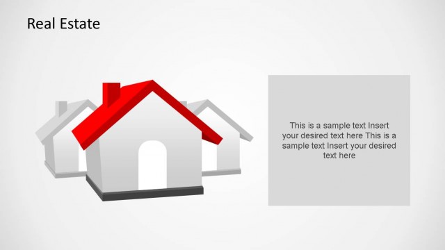 3D House Clipart PowerPoint Shape