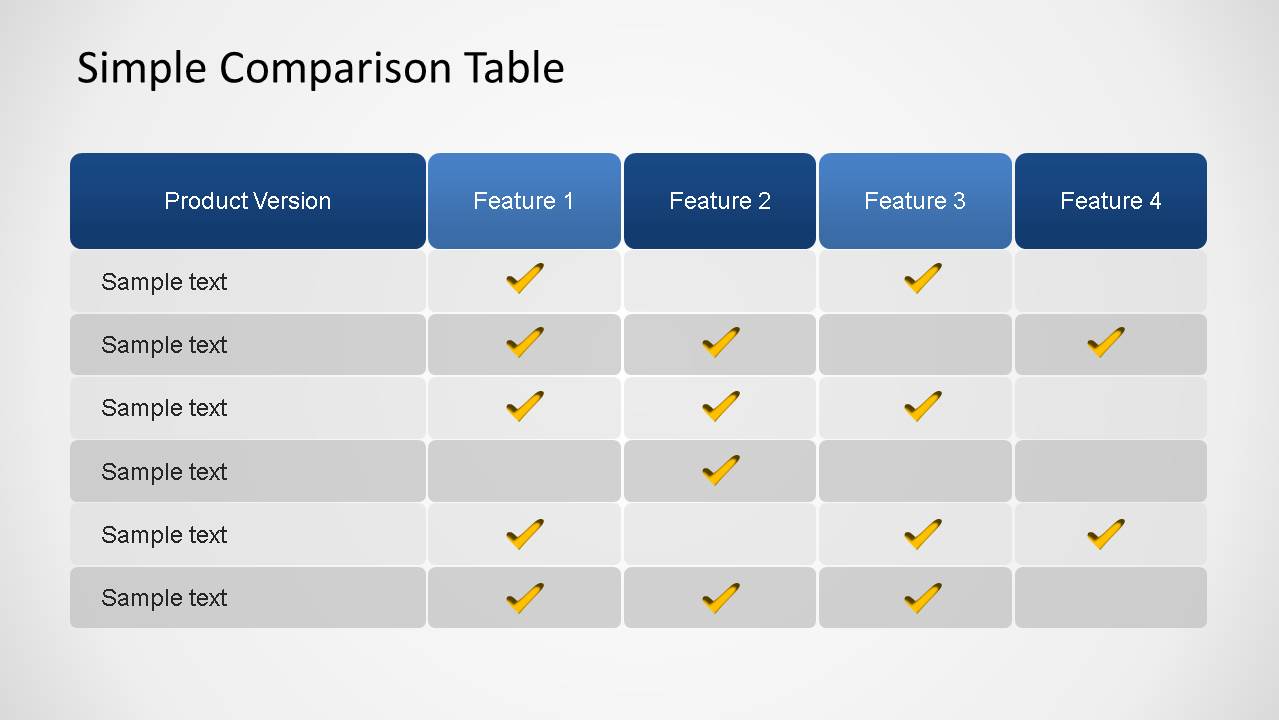 How To Make A Comparison Chart In Powerpoint