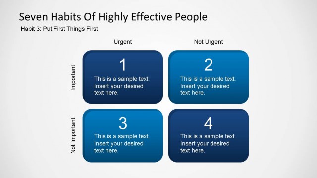 Seven Habits of Highly Effective People – Habit Three PowerPoint Template