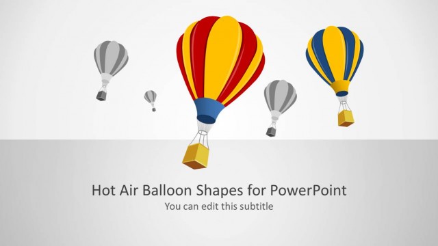 Hot Air Balloon Shapes for PowerPoint