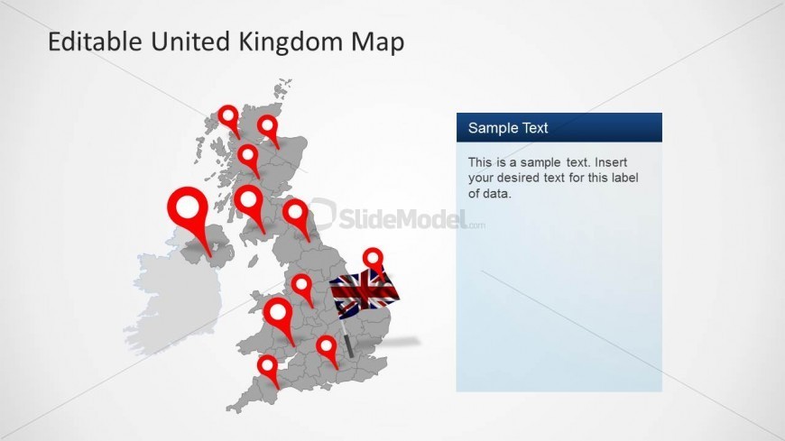 PowerPoint Political Outline Map of UK