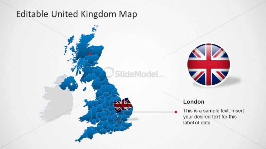 PowerPoint Template of United Kingdom Map