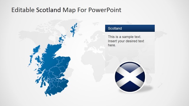 Scotland Map for PowerPoint with Logo and Text