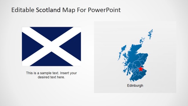Scotland Flag and Map for PowerPoint