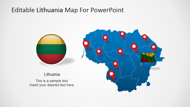 Editable Lithuania PowerPoint Map