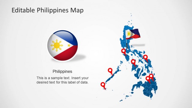 Editable Philippines Map Template for PowerPoint
