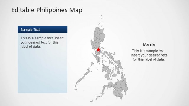 Philippines PowerPoint Map with States