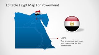 Editable Egypt Map PowerPoint Template with Flag