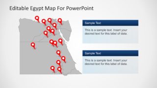 Editable Egypt Map PowerPoint Template with States