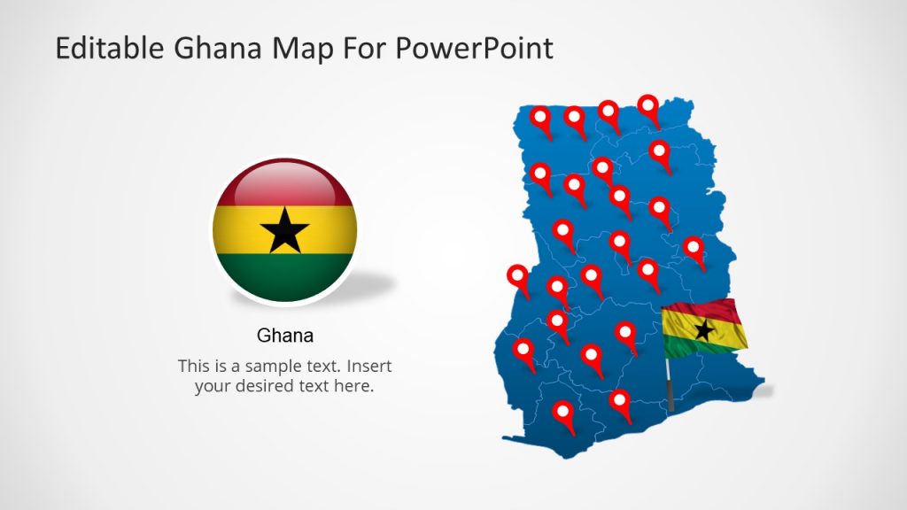 Editable PowerPoint Map of Ghana for Presentations - SlideModel