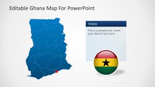 Editable Ghana Map PowerPoint Template