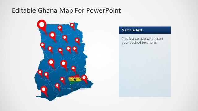 Editable Ghana Outline Map PowerPoint