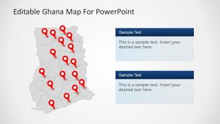 Ghana Map Editable PowerPoint Template with Flag