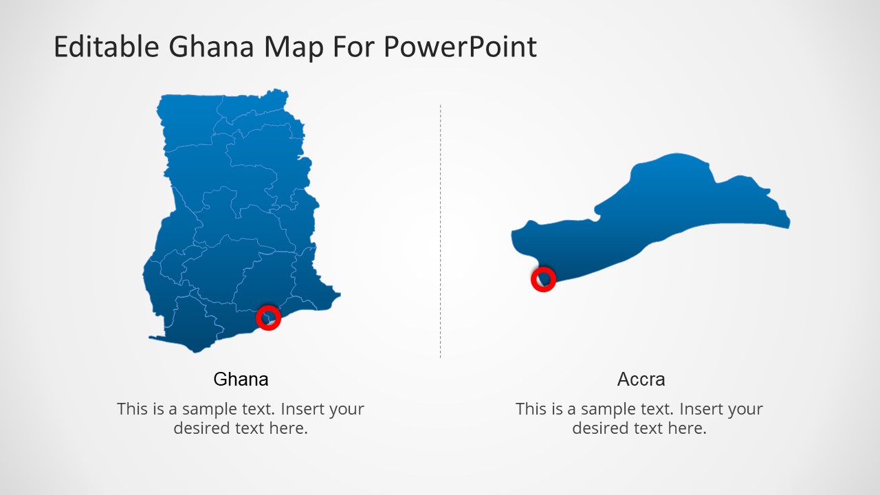 Ghana Map Editable PowerPoint Template - SlideModel