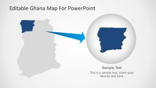 Ghana Map Editable PowerPoint Template with Highlight
