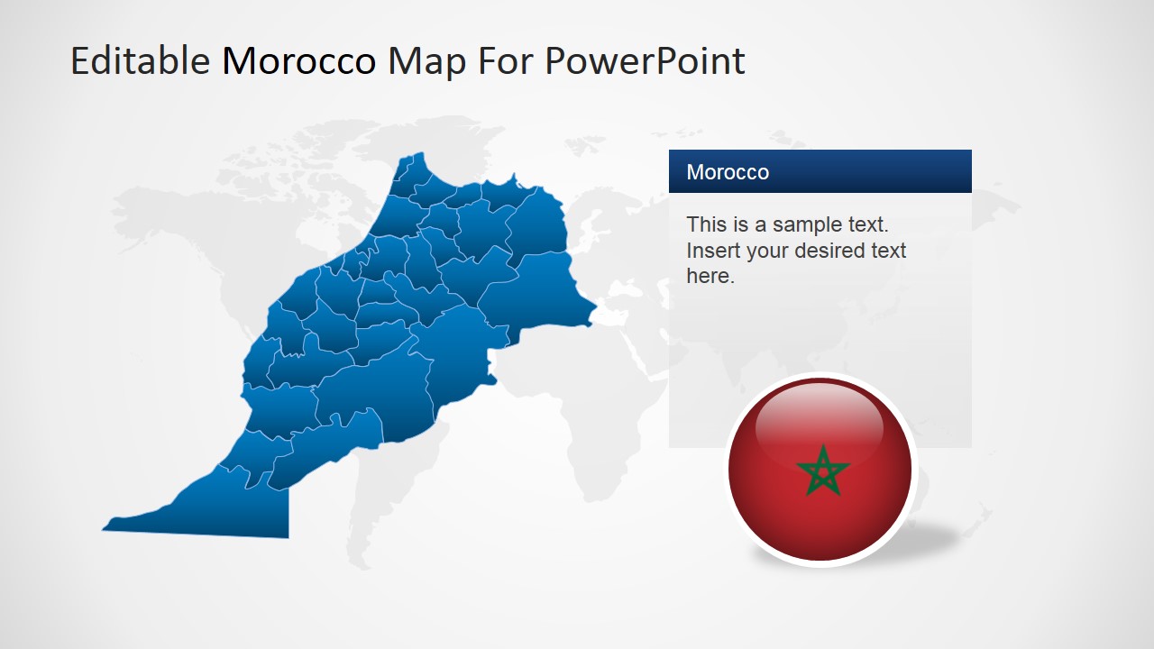 PowerPoint Map of Morocco and States