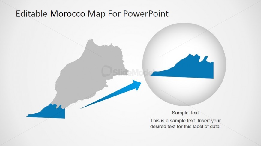 PowerPoint Map of Morocco with Magnified State