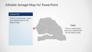Senegal Editable Map PowerPoint Template TextBox