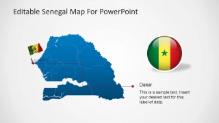 Senegal Editable Map PowerPoint Template Simple States