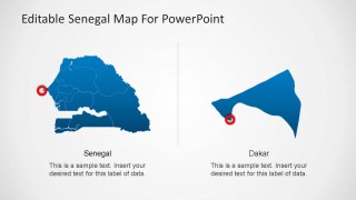 Senegal Editable Map PowerPoint Template Simple