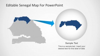 Senegal Editable Map PowerPoint Template Highlight State